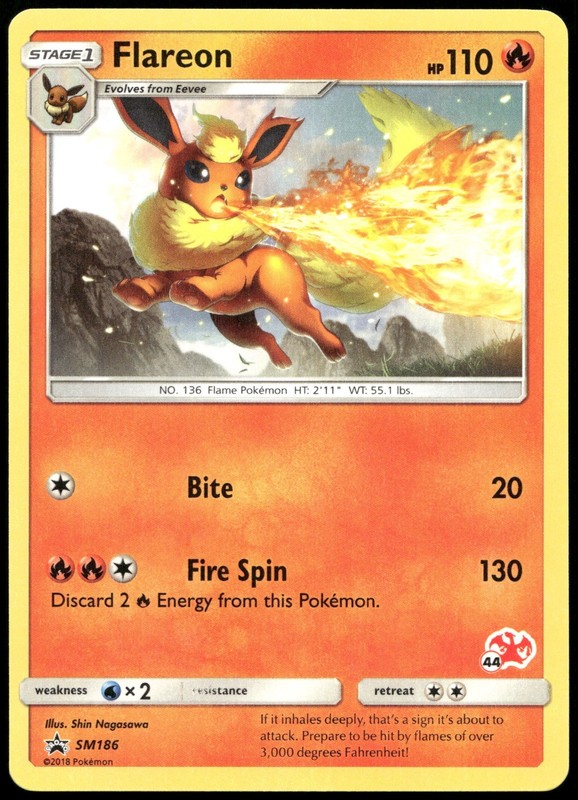 Flareon – (#44 Charizard Stamped) Promo Battle Academy SM186 NM