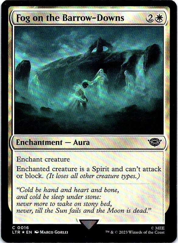 Fog on the Barrow-Downs The Lord of the Rings Magic: The Gathering Foil NM