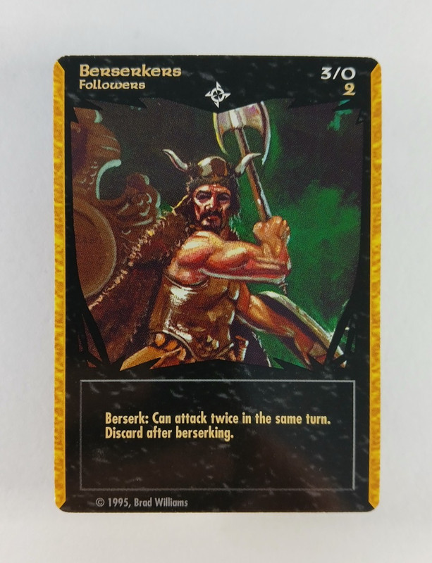 Berserkers – Tempest of the Gods CCG card (1995) C, Brad Williams