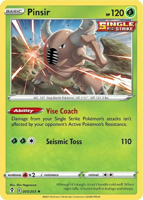 Pokemon – Pinsir – 001/203 – Rare – Evolving Skies – New