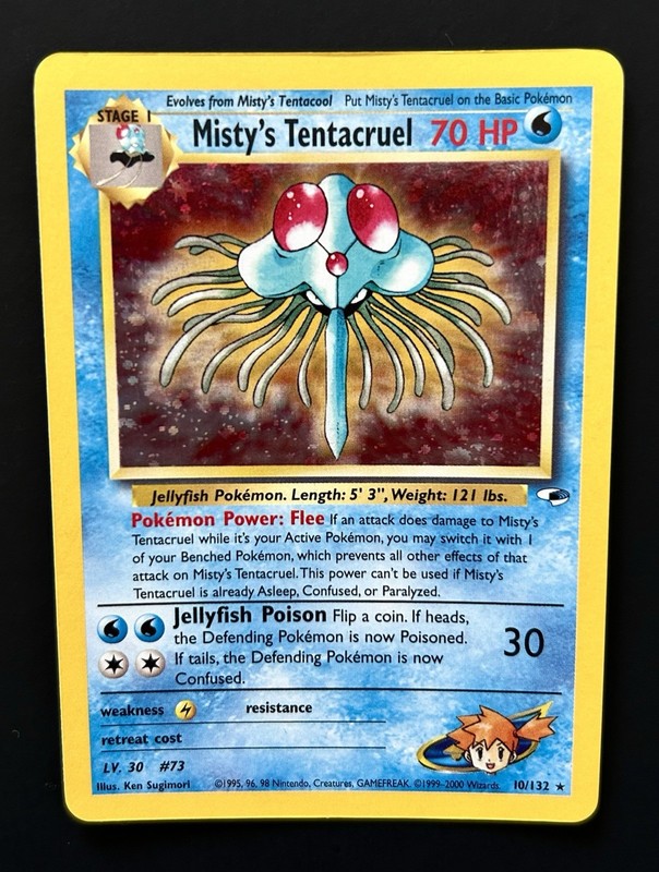 Misty’s Tentacruel 10/132 Gym Heroes Holo Rare HOLO BLEED – NM