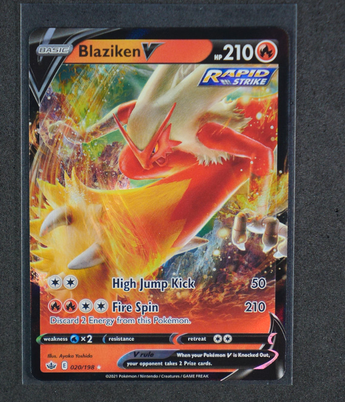 Blaziken V Holo Ultra Rare #020/198 SWSH06: Chilling Reign 2021 NM