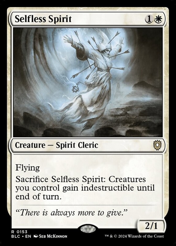 Selfless Spirit 0153 Non Foil Rare Bloomburrow Commander MTG NM