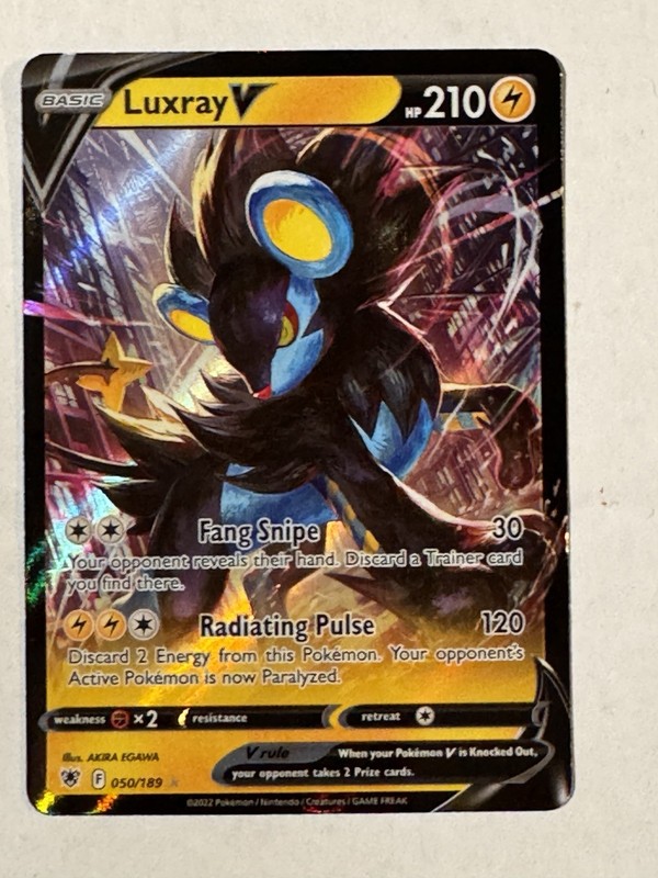 2022 Pokemon Astral Radiance #050/189 Luxray V Holo Rare Mint