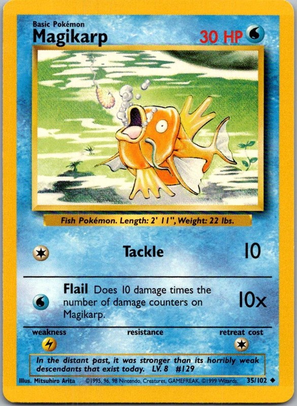 Magikarp Uncommon Base Set 035/102 LP
