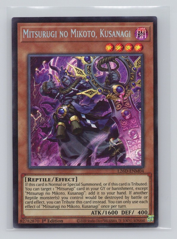 Mitsurugi no Mikoto, Kusanagi Secret Rare Legendary Modern Decks 2026 L26D-ENM04