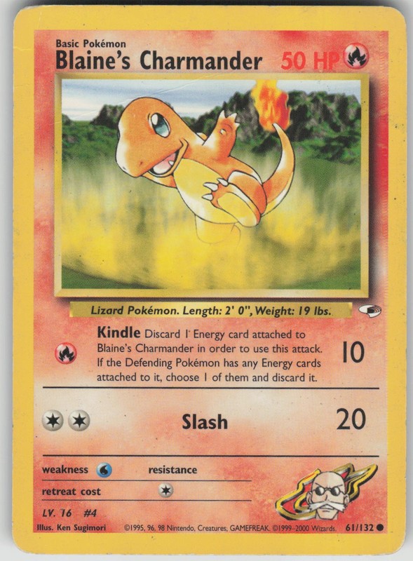 Pokemon TCG Blaine’s Charmander Common Gym Heroes 061/132