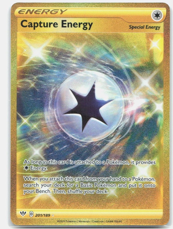 Capture Energy (Secret) Secret Rare SWSH03: Darkness Ablaze 201/189 NM