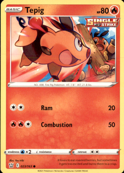 Tepig Common SWSH05: Battle Styles 023/163 NM You Iribi 2021