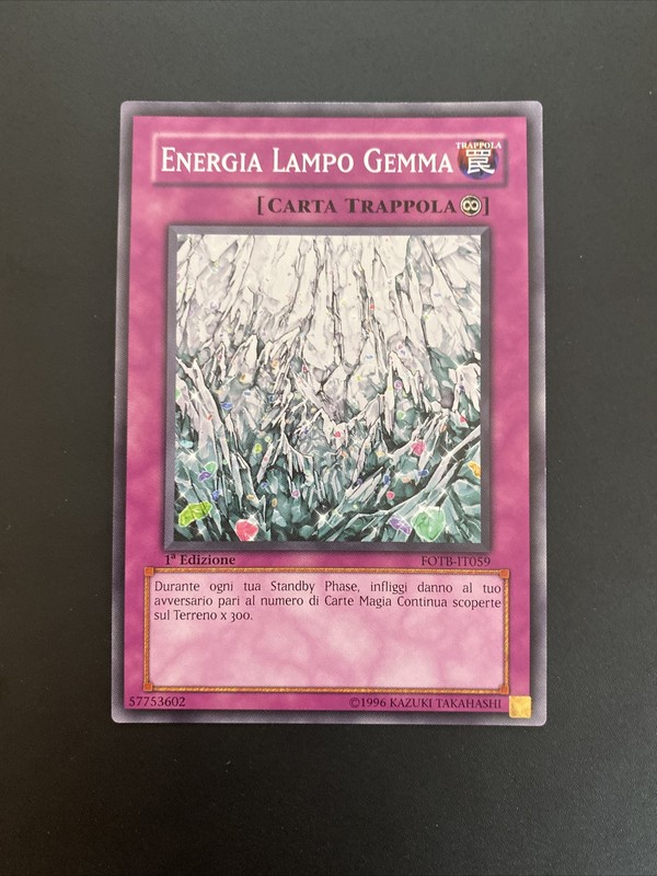 Yu-Gi-Oh Comune 1ed Near Mint Fotb-it059 Energia Lampo Gemma