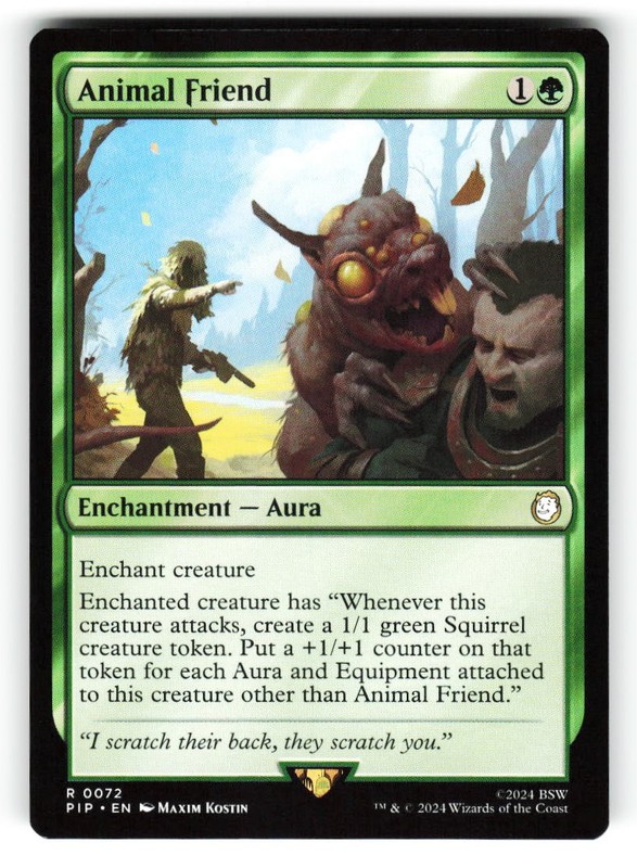 Animal Friend #72 (NM) (Non-Foil) (R) (PIP) Magic MTG