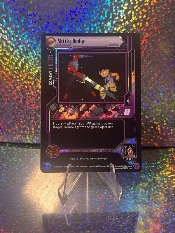 Dragon Ball GT TCG Shifty Dodge Preview 3 LES Shadow Dragons Saga Alt Foil Limit