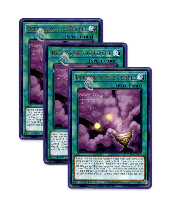 Yugioh! Defense of the Temple MZTM-EN007 (Rare) 1st Ed 3x