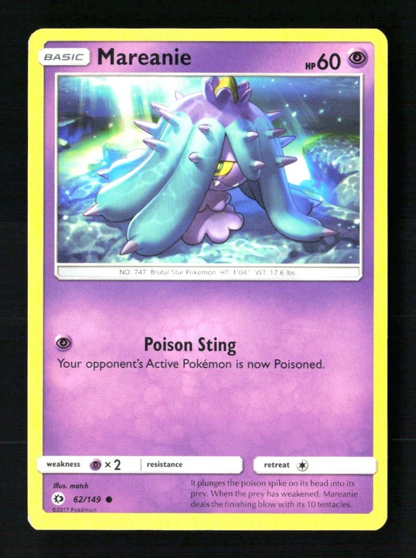 Mareanie Common SM Base Set 62/149 LP