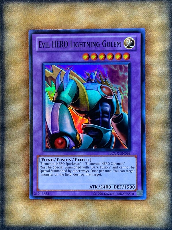 Yugioh Evil HERO Lightning Golem LCGX-EN068 Super Rare NM