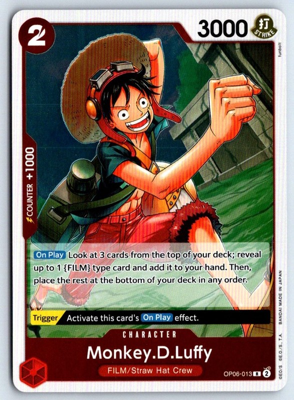 Monkey.D.Luffy OP06-013 One Piece Wings of the Captain Rare Near Mint