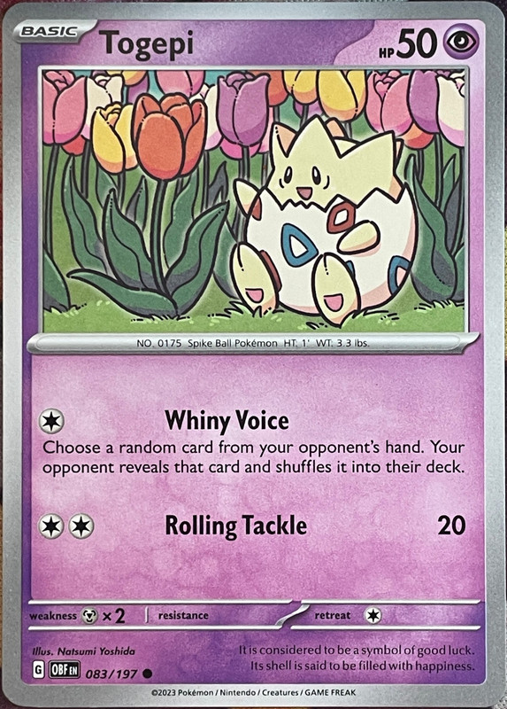 Togepi – 083/197 – Obsidian Flames Pokemon 2023
