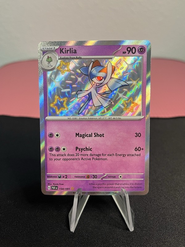 Kirlia 154/091 Pokemon SV: Paldean Fates Shiny Rare Holo – MINT!