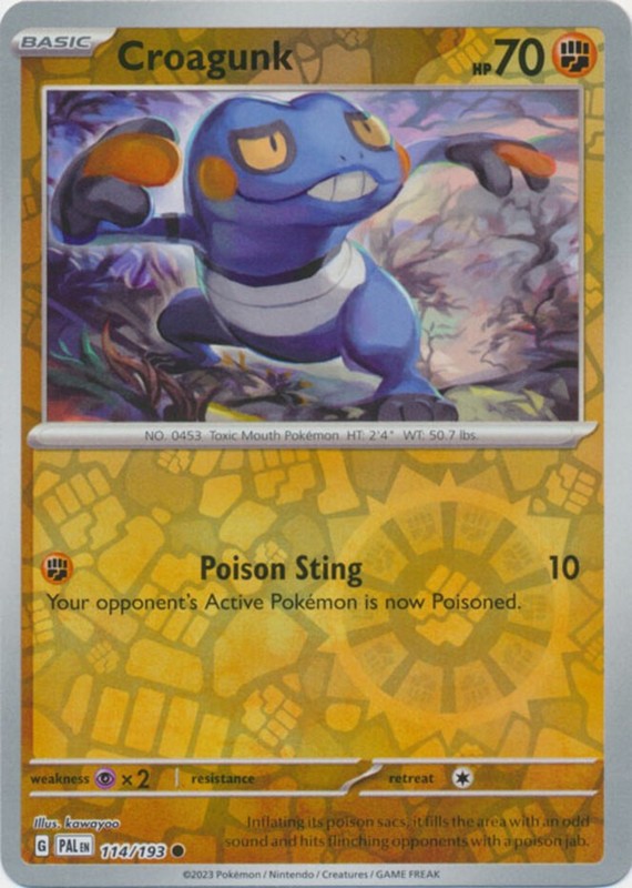 Croagunk – 114/193 – Common – Reverse Holo – Near Mint
