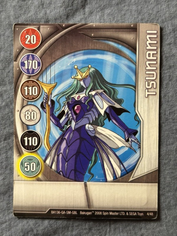 Bakugan Battle Brawlers | Tsunami 🥈 Silver Gate Card | Aquos Sirenoid | 4/48 gallery