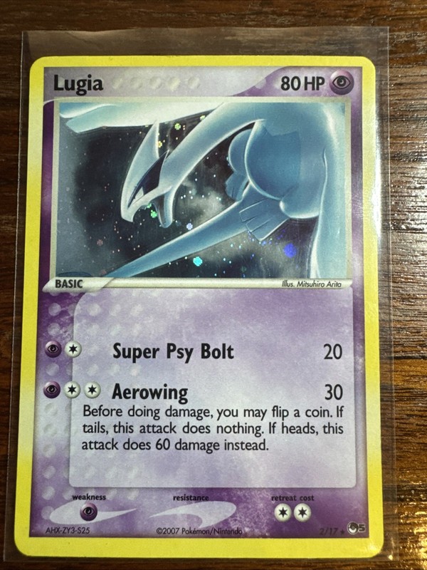 Pokemon TCG Lugia Pop Series 5 Holo Rare Card 2/17