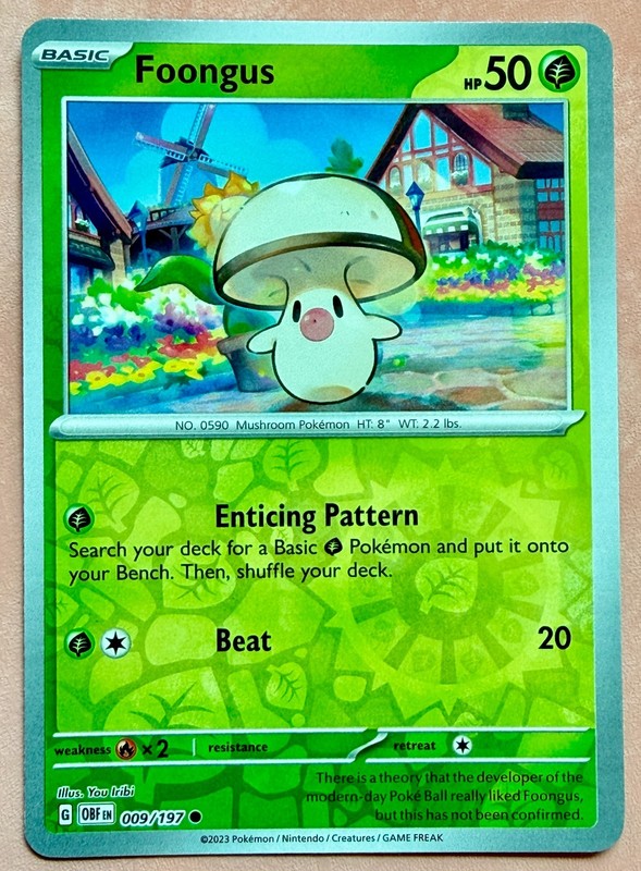 Foongus & Sunflora~Cute Pokémon Cards ~ Cameo/Hidden Pokemon in Card Collection~