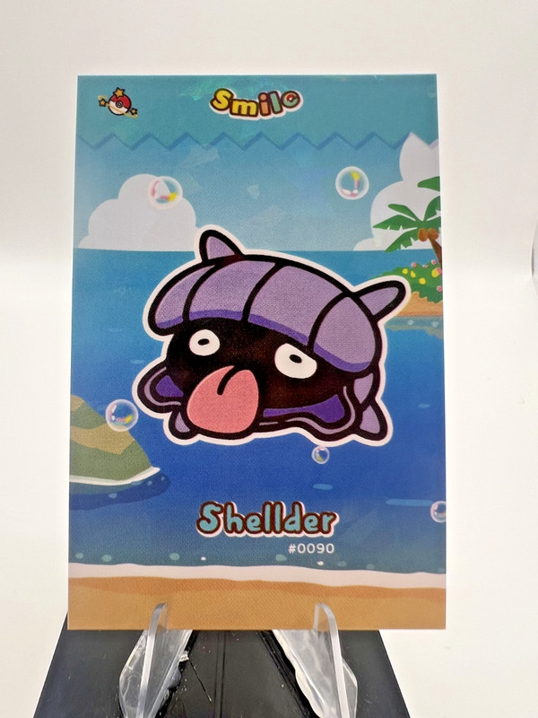 Shellder #90 – Cracked Ice Holo – Smile Card Database- Pokemon