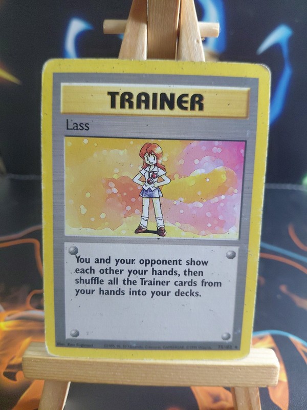 Pokémon TCG Lass Base Set 75/102 Regular Unlimited Rare MP