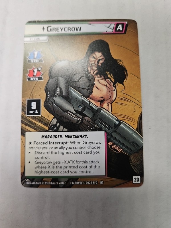 Marvel Champions Next Evolution Promo Card Alt Alternate Art Greycrow