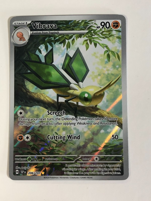 Pokemon TCG Surging Sparks Alt Art Vibrava 206/191 Near Mint