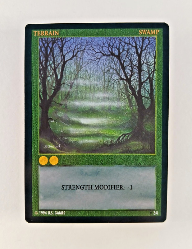 Swamp #34 – Wyvern CCG card (1994 US Games TCG) Limited, Terrain