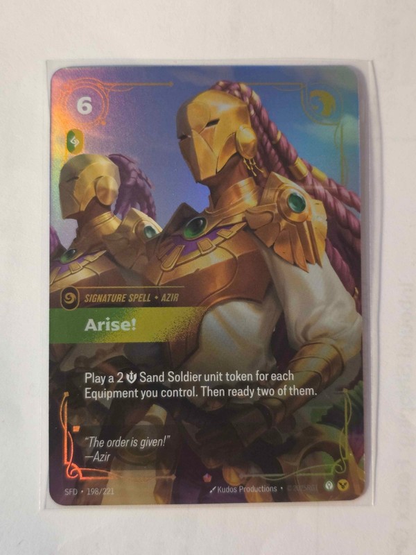 League of Legends Azir Arise! Signature Spell Holo 198/225 English Pack Fresh