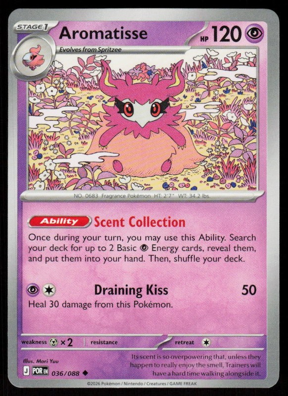 Aromatisse 036/088 Uncommon Perfect Order Pokemon Near Mint