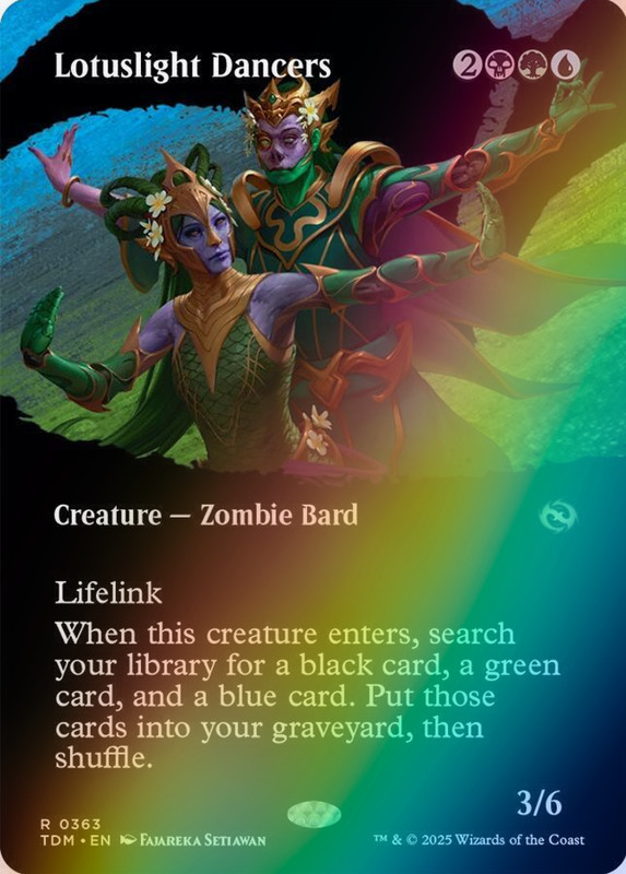 MTG – Lotuslight Dancers – Foil Borderless – TDM 0363 – Tarkir Dragonstorm Rare