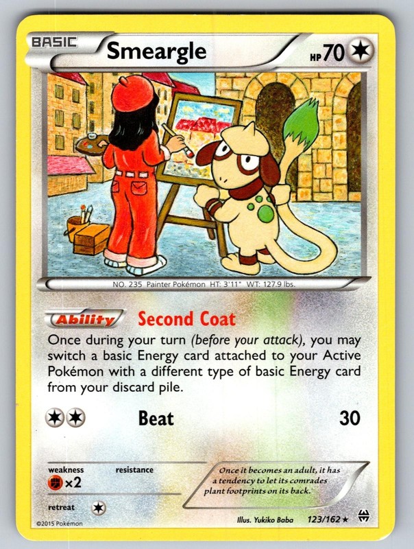 Smeargle 123/162 Rare BREAKthrough Pokemon Lightly Played