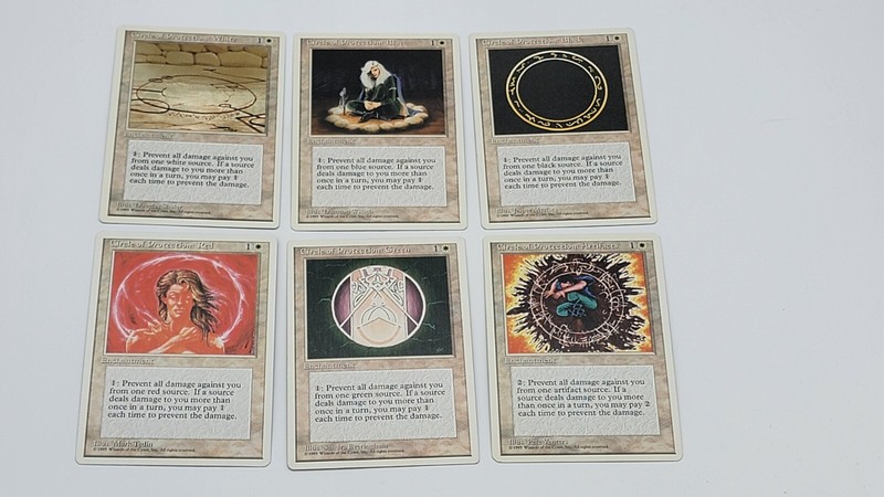 6 Circle of Protection – 4th Edition – 1x of each – MP-NM – Sets – Magic MTG FTG