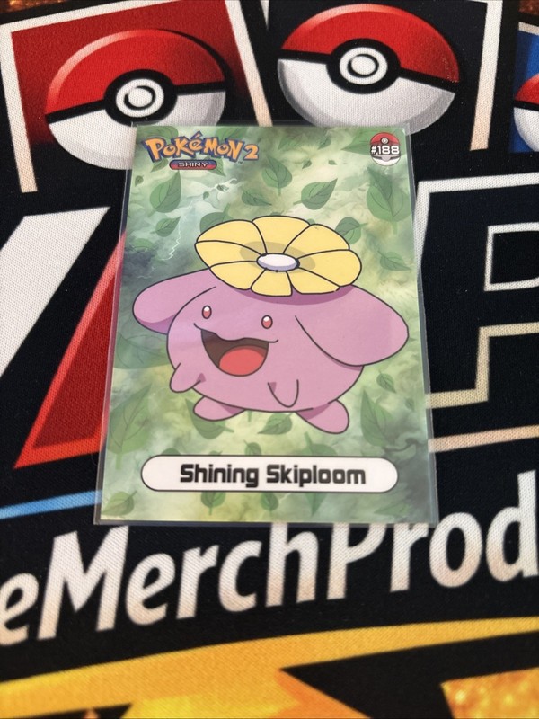Rare Full Art 2024 SHINY Skiploom POKEMON Card Johto Low Pop ⭐️👌