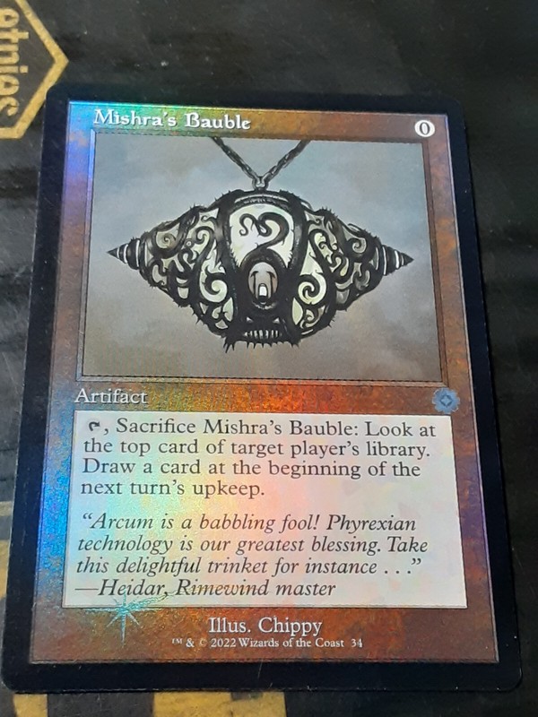 Mishras Bauble Retro Frame FOIL , The Brothers War , NM, MTG, FREE SHIPPING