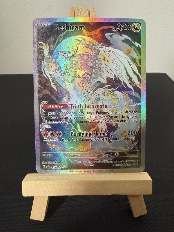 Reshiram Pokemon Card DISPLAY ART CARD