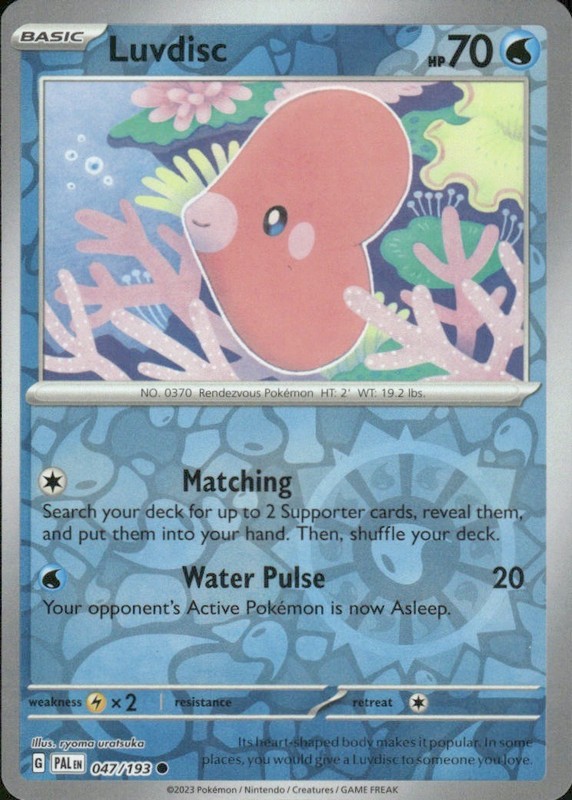 LUVDISC 047/193 PALDEA EVOLVED COMMON REVERSE HOLO POKEMON RYOMA URATSUKA
