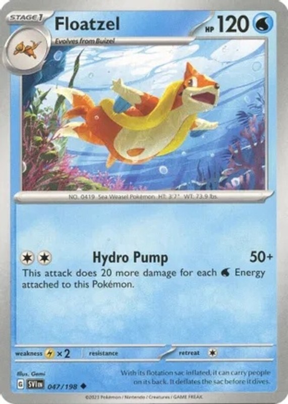 Floatzel – 047/198 – Uncommon – Reverse Holo – Lightly Played