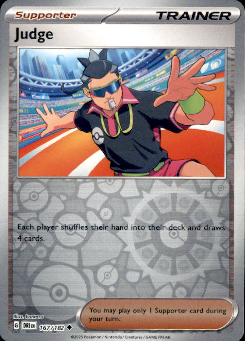 Judge – Reverse Holo Uncommon SV10: Destined Rivals 167/182 NM hncl 2025