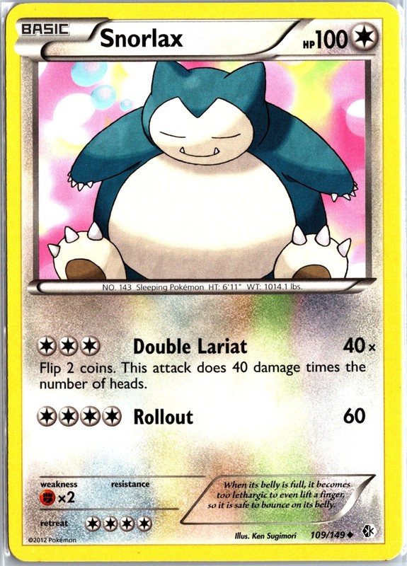 Snorlax Uncommon Boundaries Crossed 109/149 LP