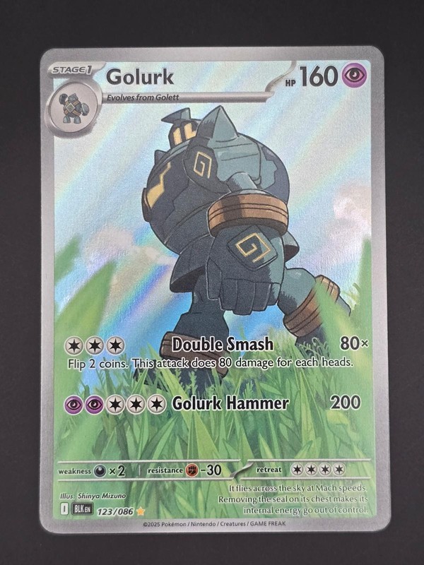 Golurk 123/086 Illustration Rare SV: Black Bolt Pokemon TCG Near Mint
