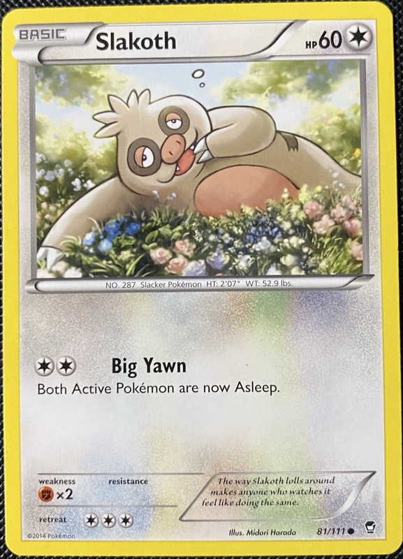 Slakoth 81/111 XY – Furious Fists Regular – Pokémon Card