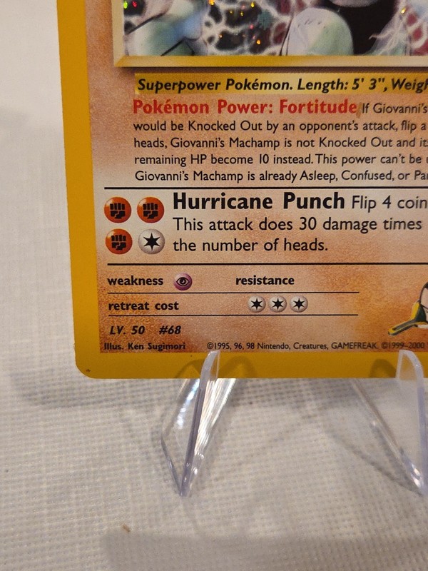 Giovanni's Machamp Holo 6/132 Gym Challenge Holo Original Mint Unplayed gallery