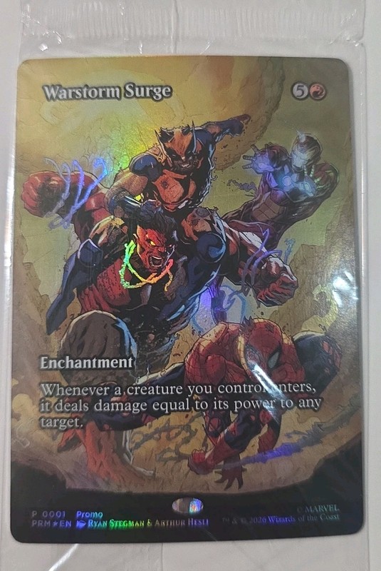 Warstorm Surge MARVEL MTG Promo P 001 Foil Avengers Armageddon Sealed Card ONLY gallery