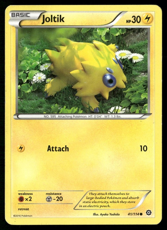 Joltik 41/114 Common Steam Siege Pokemon Moderately Played