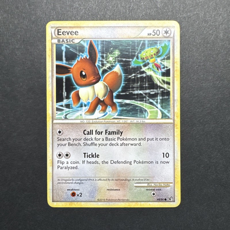 Eevee 48/90 Undaunted Common Pokemon Card LP