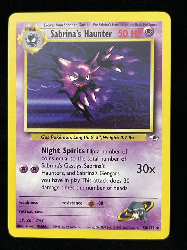SABRINA’S HAUNTER – Gym Heroes – 58/132 – Uncommon – Pokemon – NM